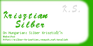 krisztian silber business card